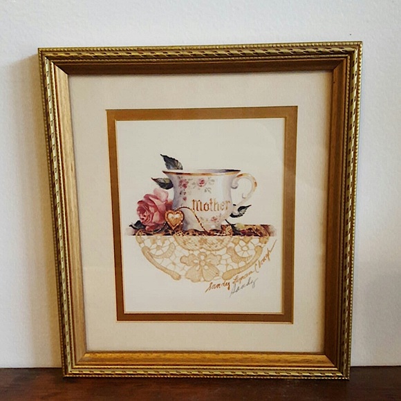 Set of 3 Sandy Lyman Clough Signed Teacup Prints - Picture 3 of 10